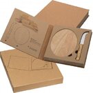 Cheese set with wooden cutting board EMILIO