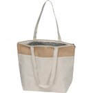 Cooler bag made of 200g cotton and laminated jute CARMELA
