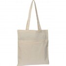 Cotton bag with closable front pocket NORBERT