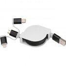 Extendable charging cable with 3 plugs NICO