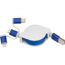 Extendable charging cable with 3 plugs NICO
