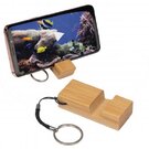 Keychain with mobile stand made from bamboo TABITHA