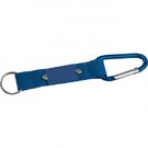 Keyring pendant with carabiner and metal plate PHYLLIS