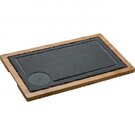 Serving board, slate/wood SERGIO