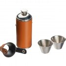 Stainless steel hip flask with 2 pins FILIPINA