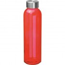 Transparent drinking bottle with grey lid EUGEN