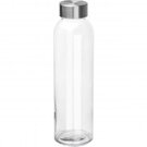Transparent drinking bottle with grey lid EUGEN