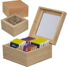 Wooden tea box with glass lid SIMONETTA