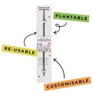 Reusable Stainless Steel Straw With Plantable Seed Paper Backing Card