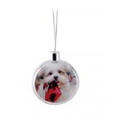 Disc Shaped Clear Plastic Bauble