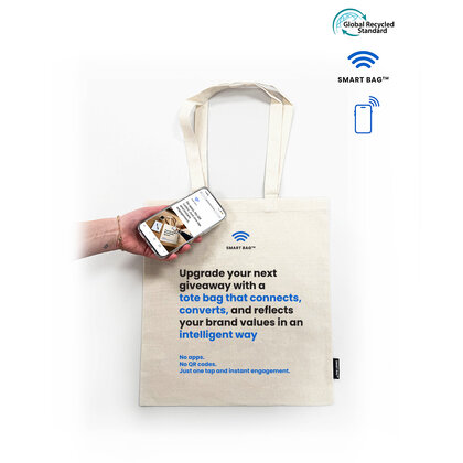 SMART BAG&trade; Recycled Cotton NFC Tote Bag