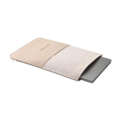 Recycled Felt & Apple Leather Laptop Sleeve 16
