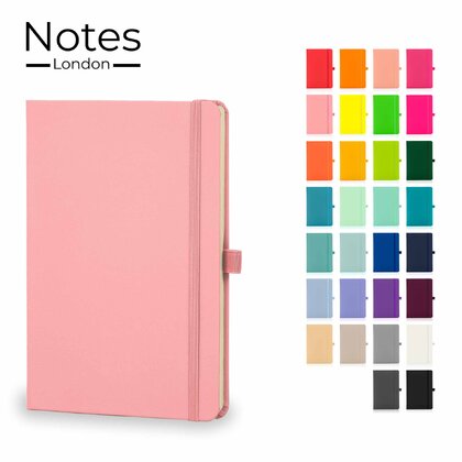 Notes London - Wilson A5 Certified Sustainably Sourced  Notebook in Baby Pink