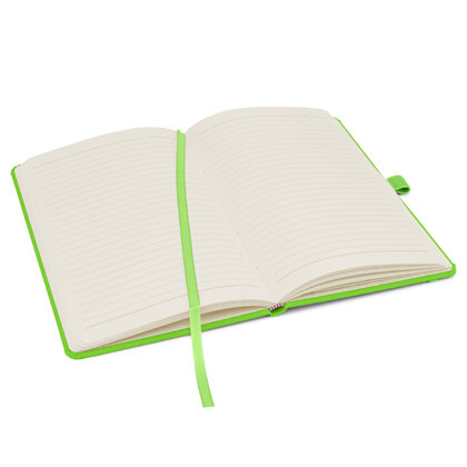 Notes London - Wilson A5 Neon Certified Sustainably Sourced  Notebook & Pen Set in Neon Green