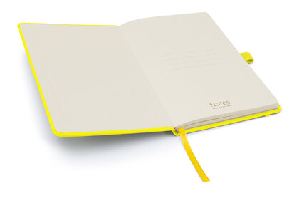 Notes London - Wilson A5 Neon Certified Sustainably Sourced  Notebook & Pen Set in Neon Yellow