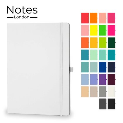 Notes London - Wilson A4 Certified Sustainably Sourced  Notebook in White