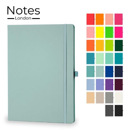 Notes London - Wilson A4 Certified Sustainably Sourced  Notebook in Pastel Celeste