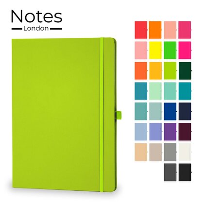 Notes London - Wilson A4 Certified Sustainably Sourced  Notebook in Lime