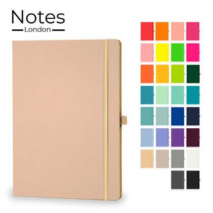 Notes London - Wilson A4 Certified Sustainably Sourced  Notebook in Pastel Tan