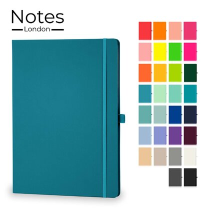 Notes London - Wilson A4 Certified Sustainably Sourced  Notebook in Teal