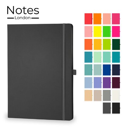Notes London - Wilson A4 Certified Sustainably Sourced  Notebook in Dark Grey