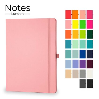 Notes London - Wilson A4 Certified Sustainably Sourced  Notebook in Baby Pink