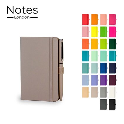 Notes London - Wilson A6 Certified Sustainably Sourced  Notebook in Pastel Mushroom