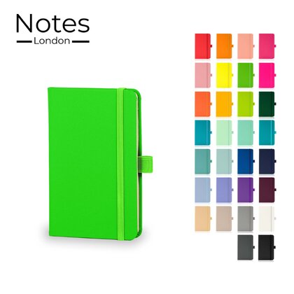 Notes London - Wilson A6 Neon Certified Sustainably Sourced  Notebook in Neon Green