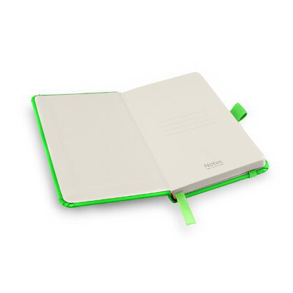 Notes London - Wilson A6 Neon Certified Sustainably Sourced  Notebook in Neon Green