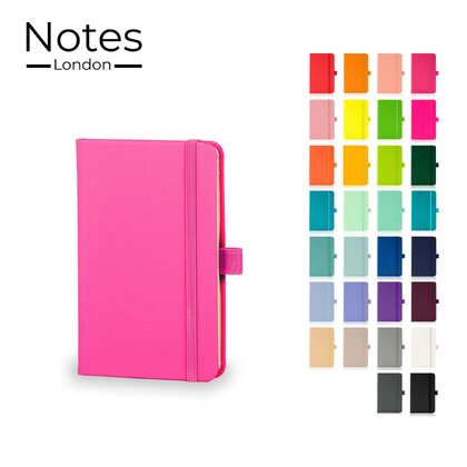 Notes London - Wilson A6 Neon Certified Sustainably Sourced  Notebook in Neon Pink