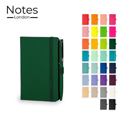 Notes London - Wilson A6 Certified Sustainably Sourced  Notebook & Pen Set in Green