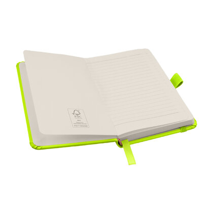 Notes London - Wilson A6 Certified Sustainably Sourced  Notebook & Pen Set in Lime