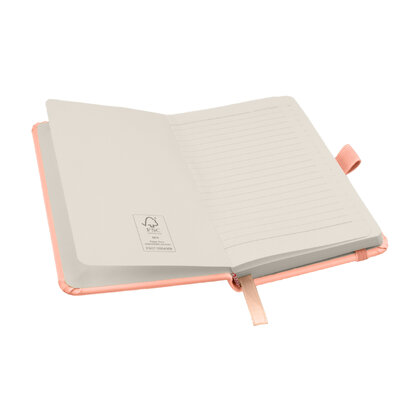 Notes London - Wilson A6 Certified Sustainably Sourced  Notebook & Pen Set in Pastel Pink