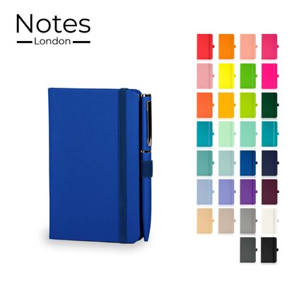 Notes London - Wilson A6 Certified Sustainably Sourced  Notebook & Pen Set in Blue