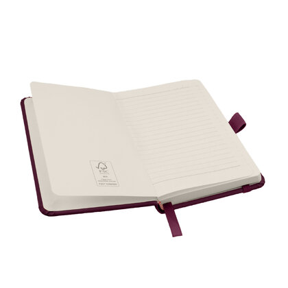 Notes London - Wilson A6 Certified Sustainably Sourced  Notebook & Pen Set in Burgundy