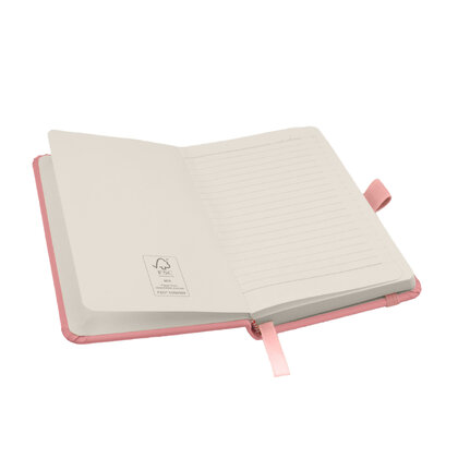 Notes London - Wilson A6 Certified Sustainably Sourced  Notebook & Pen Set in Baby Pink
