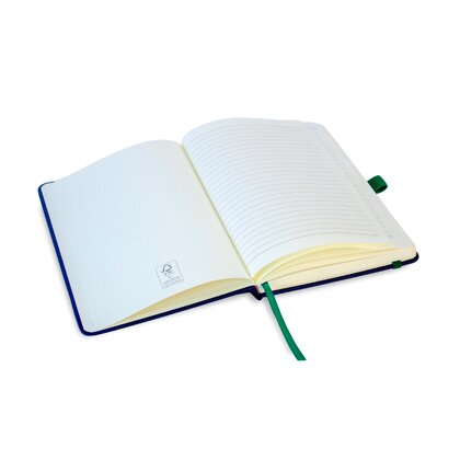Toretto A5 Lined Soft Touch PU Notebook in Green
