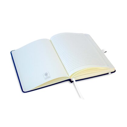 Toretto A5 Lined Soft Touch PU Notebook in White