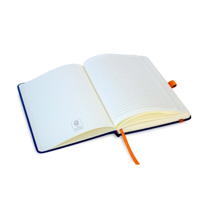 Toretto A5 Lined Soft Touch PU Notebook & Pen Set in Orange