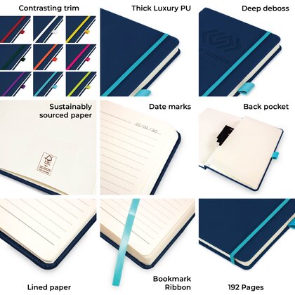 Toretto A5 Lined Soft Touch PU Notebook & Pen Set in Orange