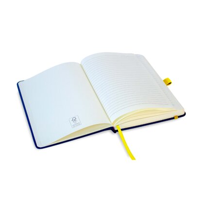 Toretto A5 Lined Soft Touch PU Notebook & Pen Set in Yellow