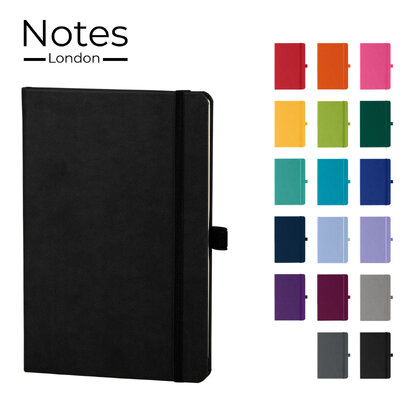 Holms A5 High Impact Thermal PU Cover Notebook in Black