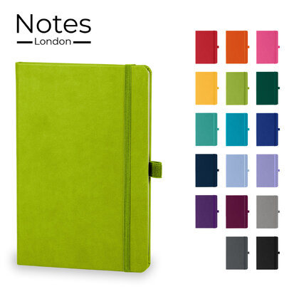 Holms A5 High Impact Thermal PU Cover Notebook in Lime