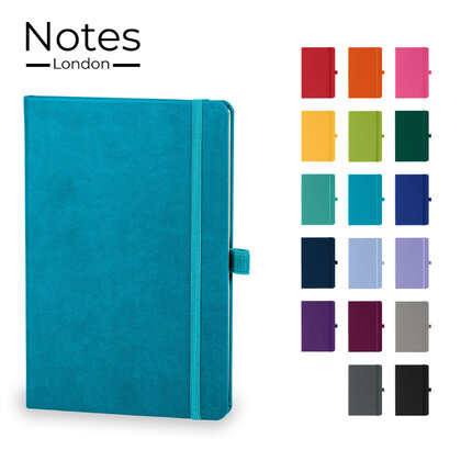 Holms A5 High Impact Thermal PU Cover Notebook in Cyan