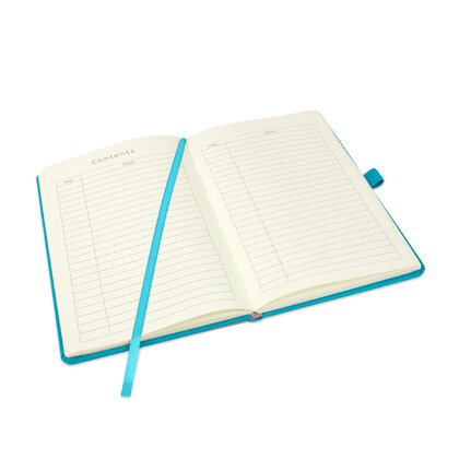 Holms A5 High Impact Thermal PU Cover Notebook in Cyan