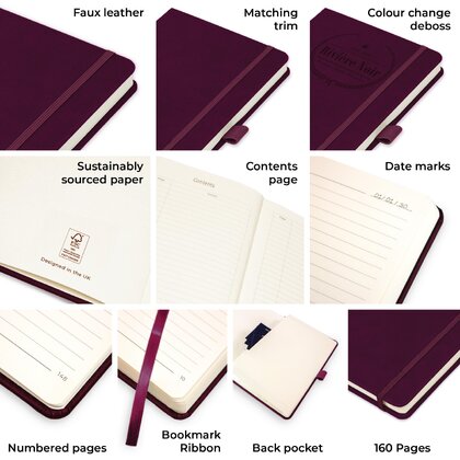 Holms A5 High Impact Thermal PU Cover Notebook & Pen Set in Yellow