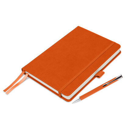 Moretti A5 Luxury Notebook & Pen Set in Orange