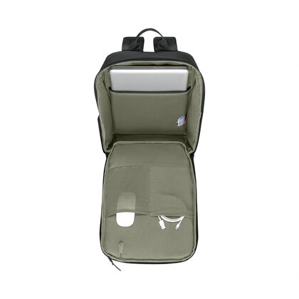 Wenger, UrbanOne, UrbanOne Backpack, 15.6" Laptop Backpack, Black