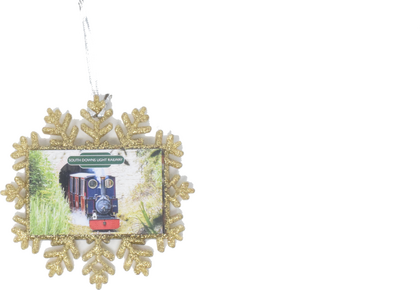 Sparkling glitter effect Snow Flake shaped Christmas decoration