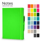 Notes London - Wilson A4 Neon Certified Sustainably Sourced  Notebook & Pen Set in Neon Green